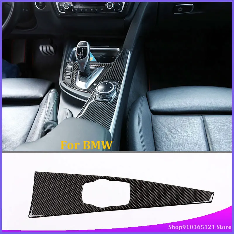 

For BMW 3 Series GT F30 F33 F34 F36 2013-2019 Real Carbon Fiber Interior Multimedia Panel Cover Trim Left Hand Drive