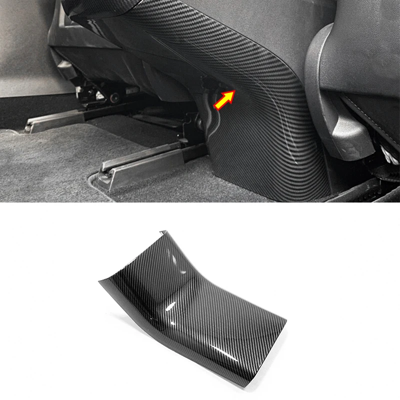 

For Tesla Model Y 3 Model3 2017-2020 accessories ABS Carbon fiber Car Rear row guard kicking frame Cover trim For Model Three