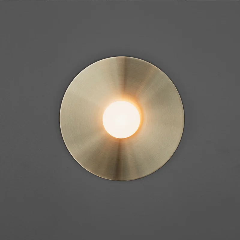 

Round Golden Wall Lamp G9 90-260V Living room Bedroom Wall Sconce Stairs Hotel Hall Wall lights Loft Deco