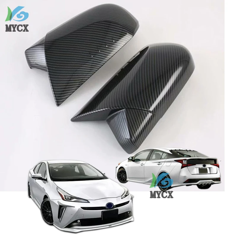 

Carbon Fiber Rear View Mirror Covers Side Wings Caps Exterior Styling For Toyota Prius 2019 2020 Overlay Style