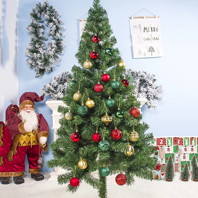 

30pcs Christmas ball plastic various styles of outdoor Christmas tree decoration 2020 New Year festival party supplies