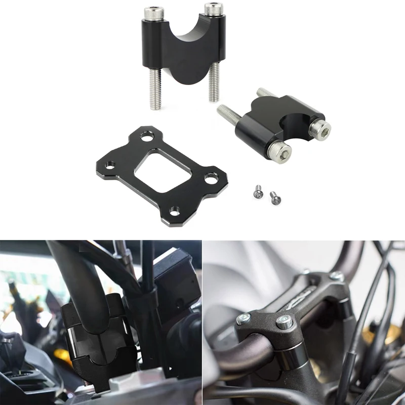 

For Yamaha MT07 MT-07 FZ-07 Tracer 2013-2019 22mm 7/8" Standard Bar Riser Mounting Handlebar Risers Billet Aluminum