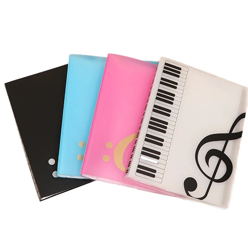 1pcs di Modo A4 Didattica Musicale Cartella Archivio 40 Lenzuola Pianoforte Lenzuola Musica Documento Organizzatore di File Cartella di Scuola