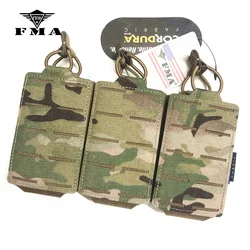 FMA Mag 5.56mm / 762mm Laser-cut Triple Magazine Pouch MC Triple Mag Carrier MOLLE Pouch