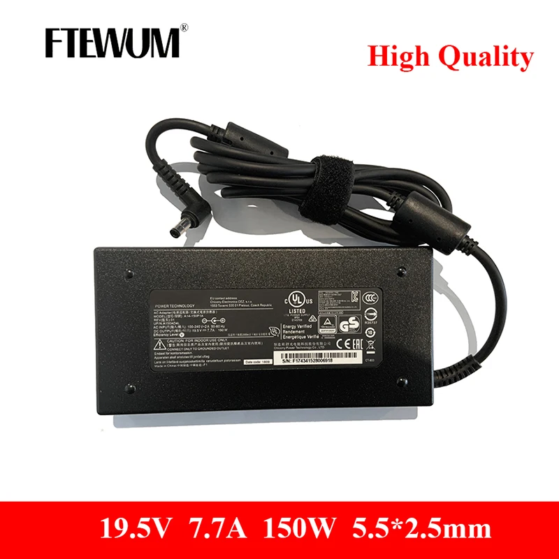 

Laptop Adapter AC 19.5V 7.7A 150W 5.5*2.5m For MSI GS60 GS63 GS70 GE62 GS40 MS16H MS-16H7 Ghost Pro606 ADP-150VB B Power Supply