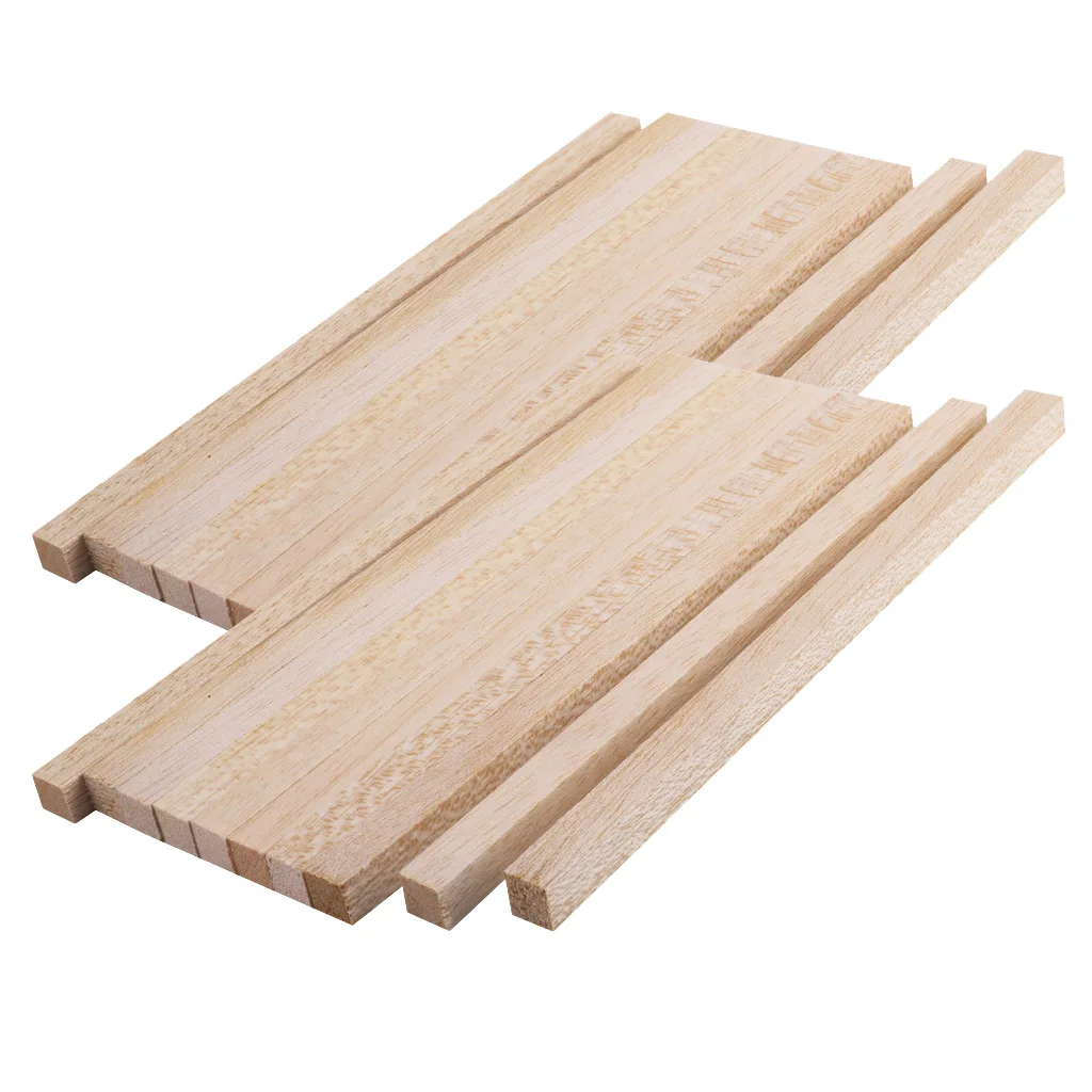 20pcs Craft Sticks  Rods Balsa Wooden Wood Working 200mm X 10mm