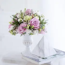 Elegant Retro Iron Flowerpot Floral Dried Flower Plant Vase Holder Table Centerpiece Vintage Style Home Wedding Decor