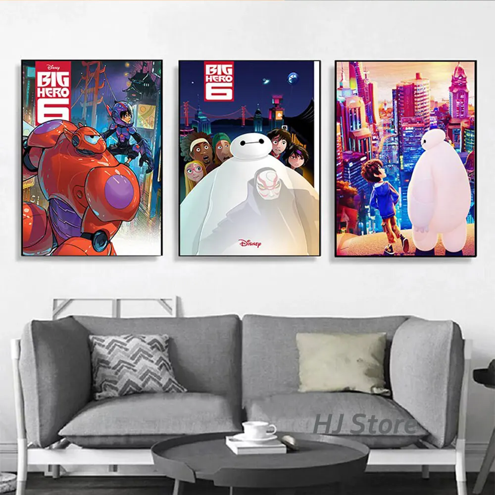 Disney Cartoon Moive Big White Canvas Paintings Animal Anime Posters and Prints Wall Art Picture for Living Room Home Decoration