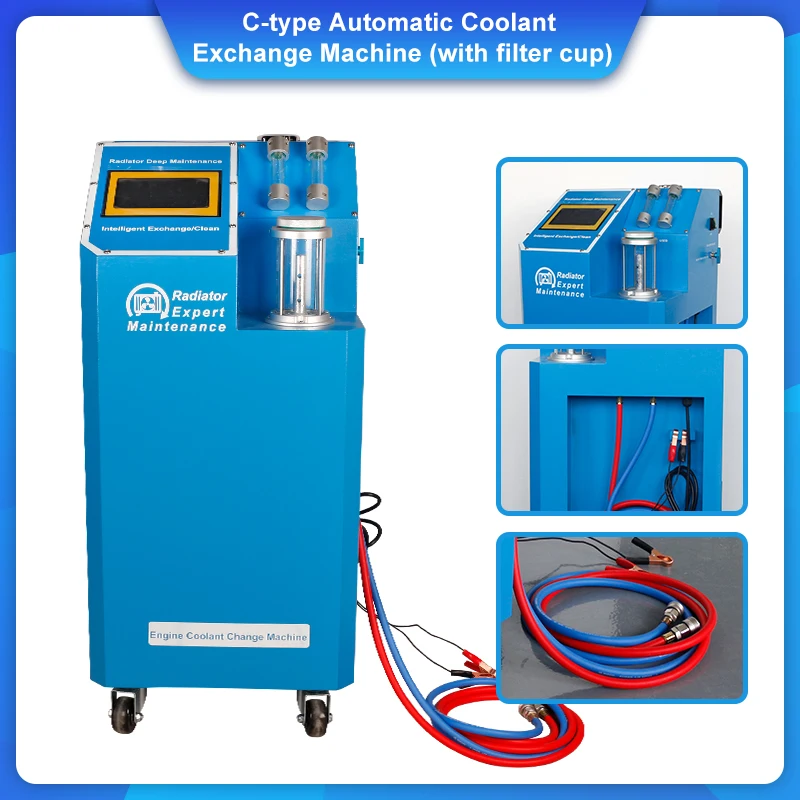 Fully Automatic Cooling System Flushing and Coolant Replacement Machine with Visible Filter Bowl