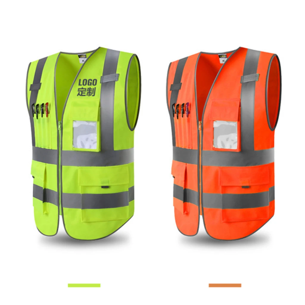 High Visibility Workwear Safety Vest Comfortable Workwear Uniforms With Reflective Strips Washable Workwear Safety Vest L-2XL