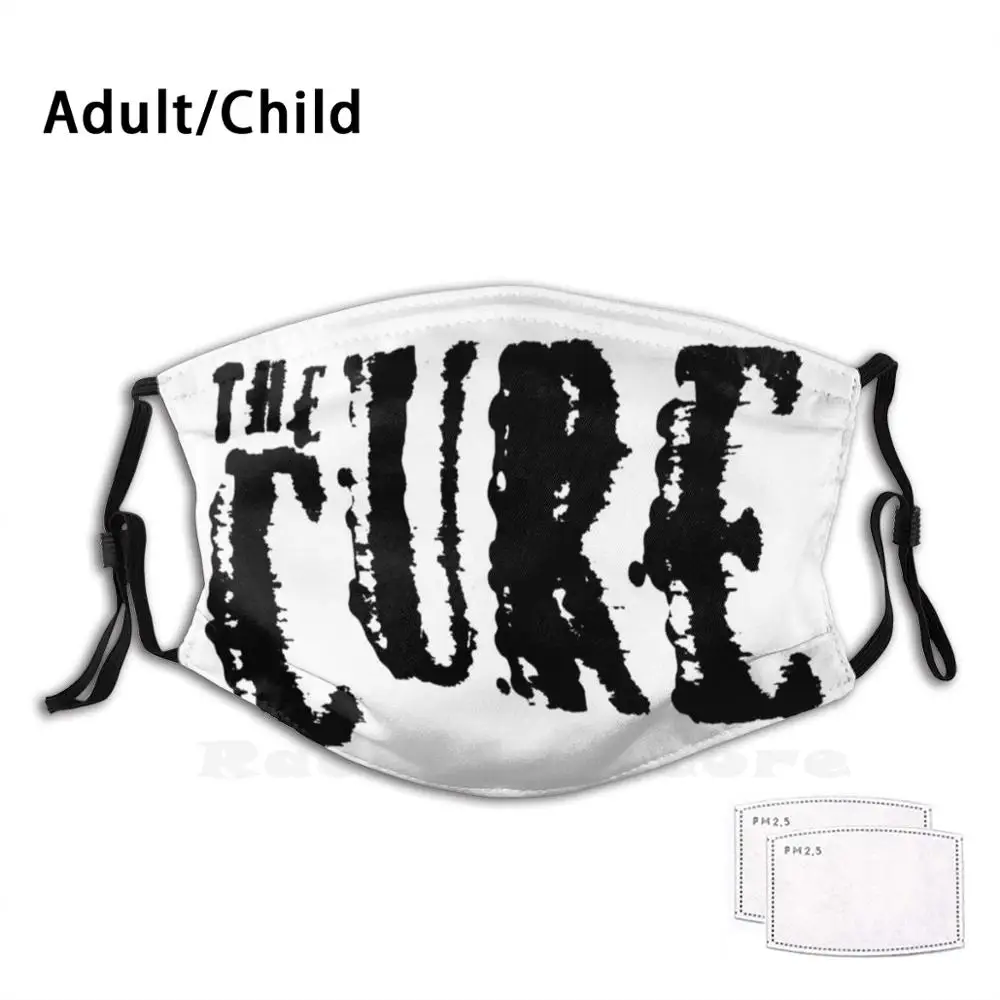 The Cure Logo Adult Kids Anti Dust Pm2.5 Filter Diy Mask The Cure 80S Goth Robert Smith Trad Goth Gothic Logo