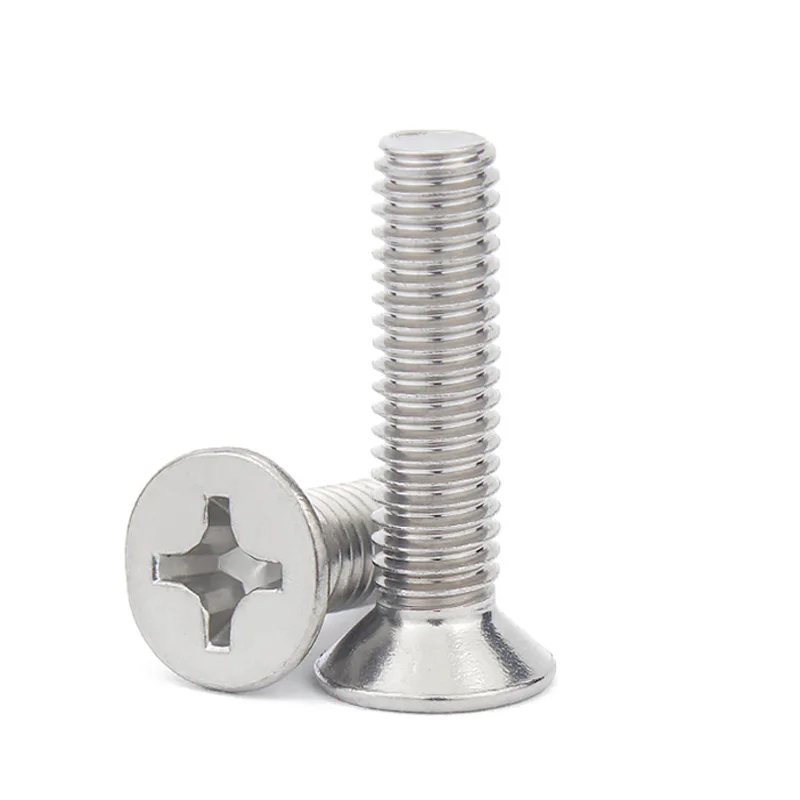 10pcs 1/4-20 UNC US Coarse Thread 304 A2-70 Stainless Steel Cross Recess Phillips Flat Countersunk Head Screw Bolt L=3/8"-3"
