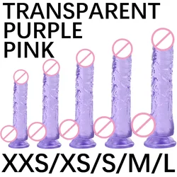 Female Jelly Small Realistic Dildo Strong Suction Cup Big Penis Dick Erotic Goods Sexy Product Sex Toys for Women Adults 18 Shop