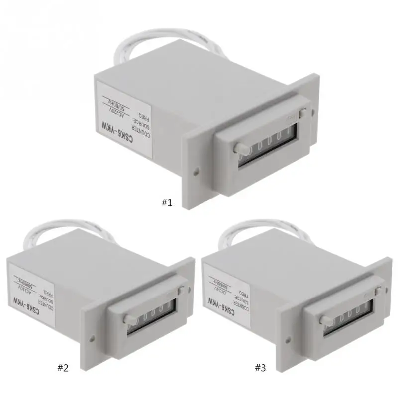 CSK6-YKW 6 أرقام الكهرومغناطيسية نبض عداد أداة AC110V / AC220V / DC24V الكهرومغناطيسية عداد 220 فولت
