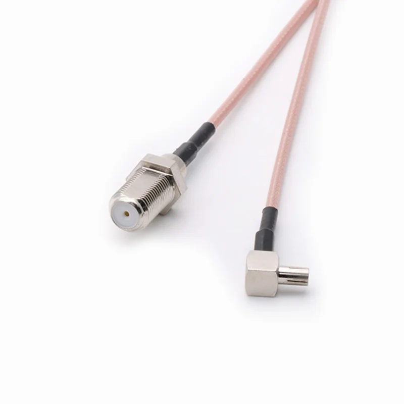 Rg316 rf cabo coaxial 3g modem ts9 macho ângulo direito interruptor f tipo fêmea trança adaptador para wifi gsm 3g gps 4g 5g módulo