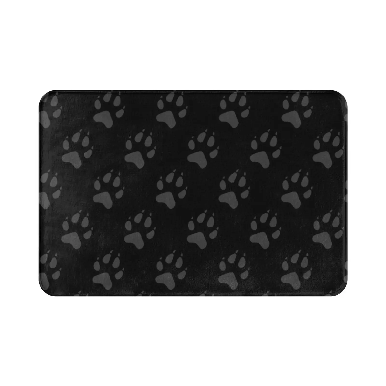 Paw Pattern ( Grey And Black ) Carpet Mat Rug Cushion Soft Pattern Patterns Danibeez Danibeezdesign Paw Pattern Paw Paws