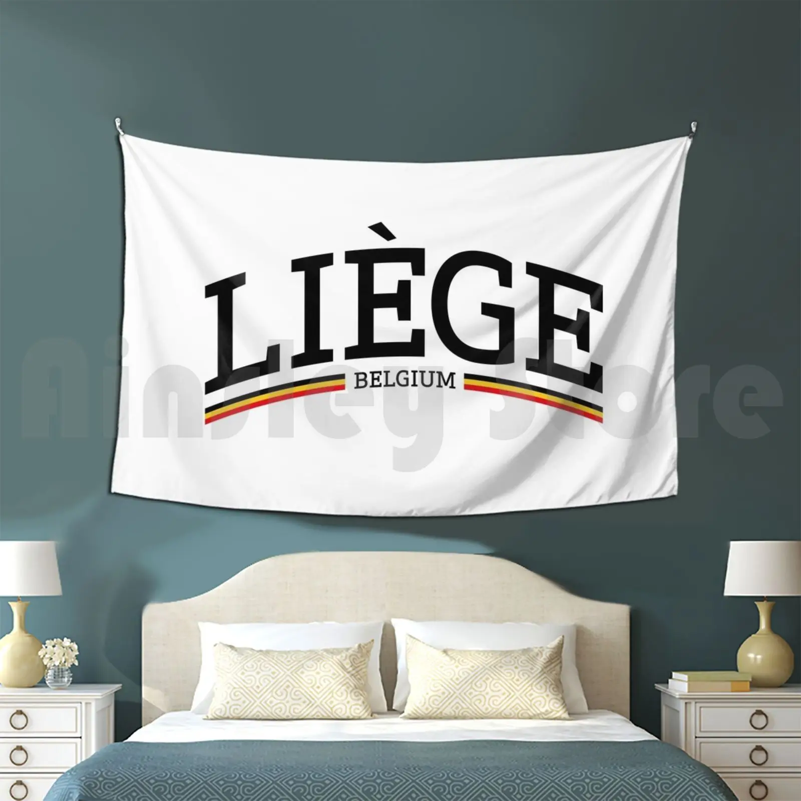 Liége Belgium Tapestry Living Room Bedroom Brussels Belgium Bicycle Cycle Country City Capital Europe City Of Bridges