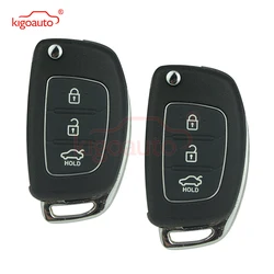 Kigoauto 2pcs 3 Button TOY49 blade for Hyundai I20 I30 Elantra Genesis 2012 2013 2014 Flip Smart Remote Car Key Shell