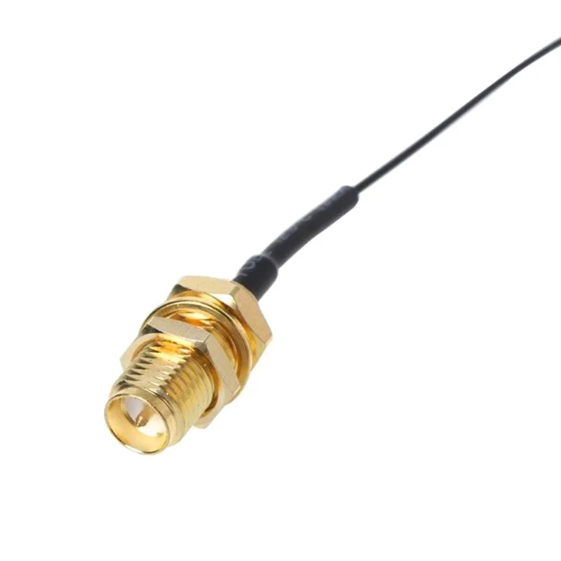 5 unids/lote extensión de Cable IPX a RP SMA conector hembra antena WiFi Cable Pigtail IPX a RP-SMA Jack macho SMA a IPX 1,13 Cable