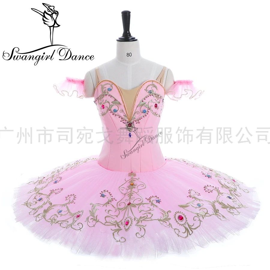 pink fairy ballerina tutu girls professional pancake tutu costume women platter performance ballet tutu BT9288B