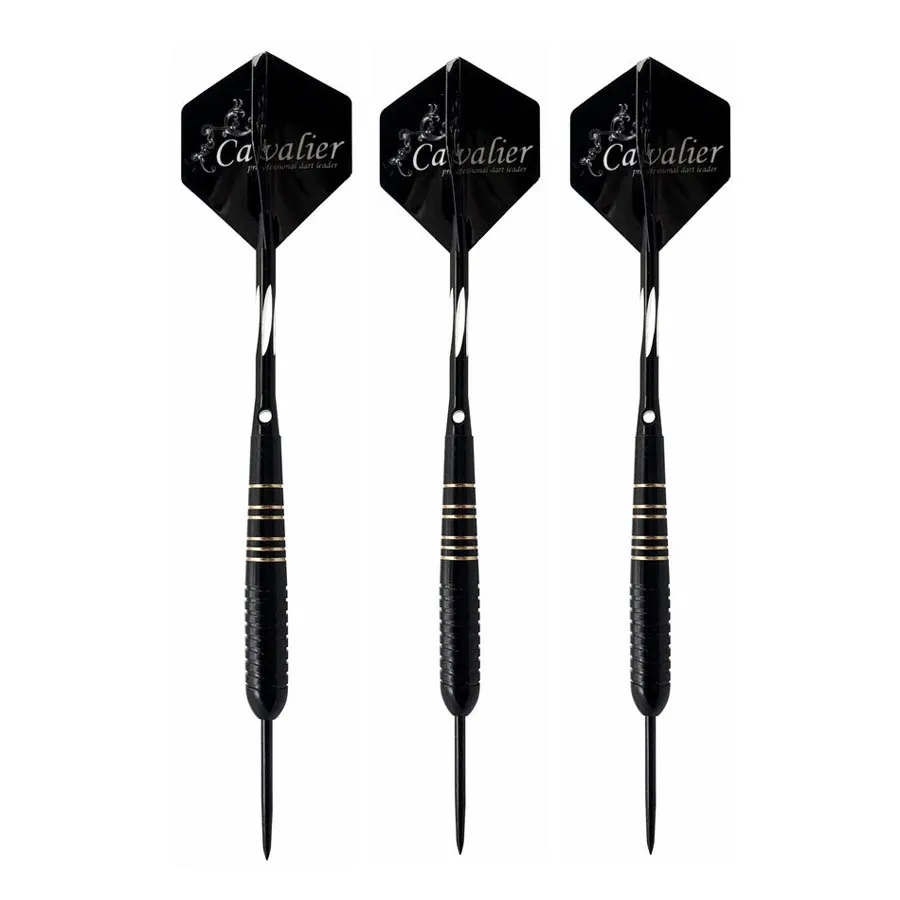 

3pcs/set Professional Darts Free Carry Box 23g Black Golden Color Steel Tip Darts With Brass Darts Shafts