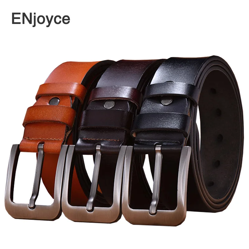 New Designer Luxury Brand Genuine Leather Waist Belt for Men Fashion Belts Buckle Tied Straps Punk Waistband Accessory