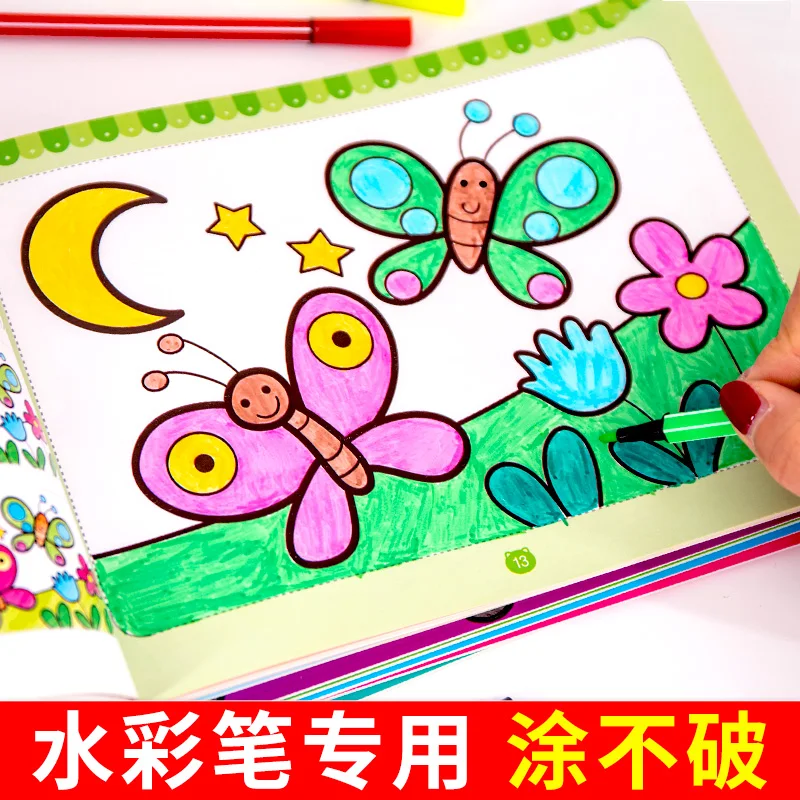 

8 Books/set New Cute Coloring Book For Children Kids Adult Relieve Stress Kill Time Graffiti Painting Drawing Art Book ages 3-6