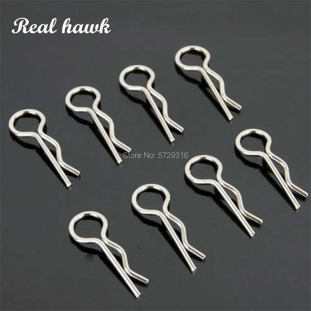 20szt/lot Uniwersalne Micro 1/18 RC Car Body Clips Pins Bend Metal do zdalnie sterowanych części zamiennych do zabawek