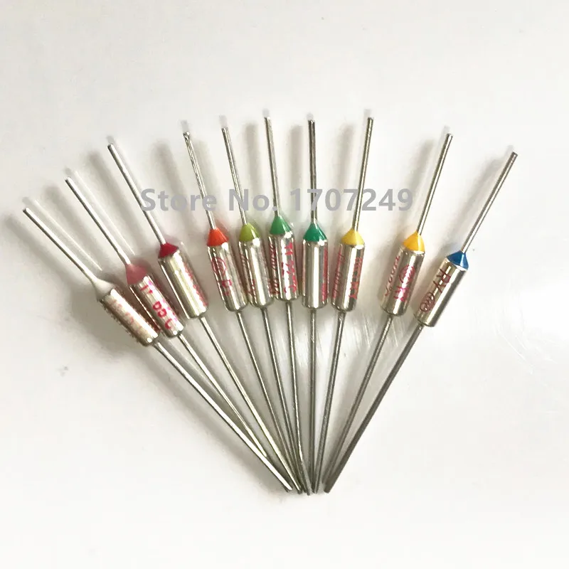 100Pcs TF Thermal Fuse RY 10A/15A 250V Metal Thermal Fuse Temperature 65C 85C 100C 120C 130C 152C 185C 192C 216C 240C 280C 300C