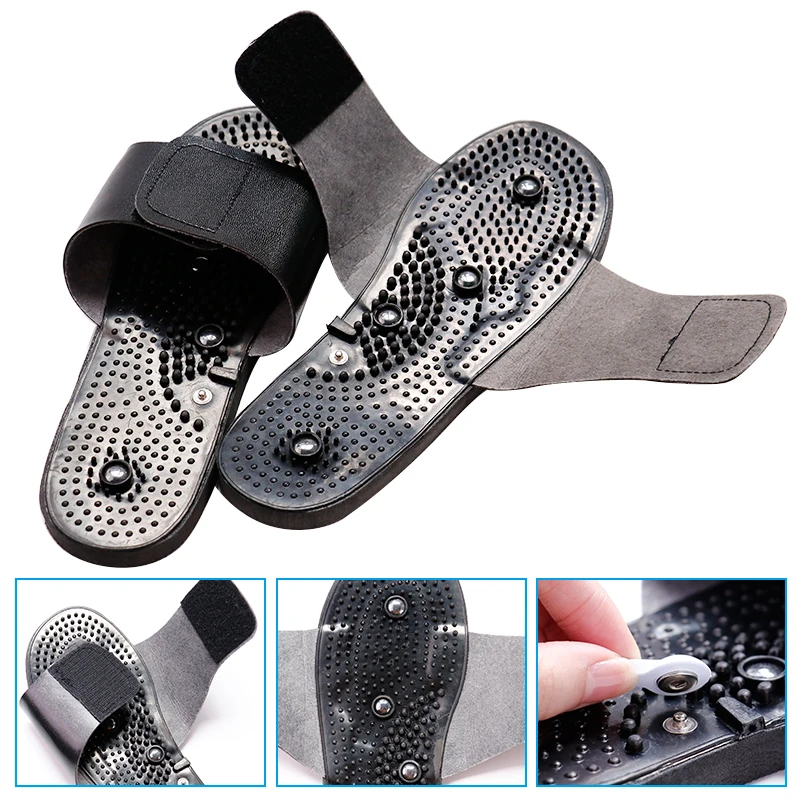 Electro Foot Massager Slippers for Electrical TENS Electrode Gloves Therapy Massager with 2.5mm Connector Electrode Cable Wire