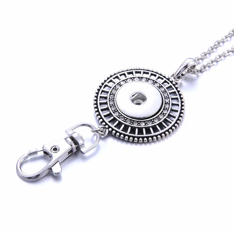 Boom Life 2019 New Snap Jewelry Working ID Holder Lanyard Snap Pendant Necklace Fit 18mm Snap Button Jewelry DIY Snaps Necklace