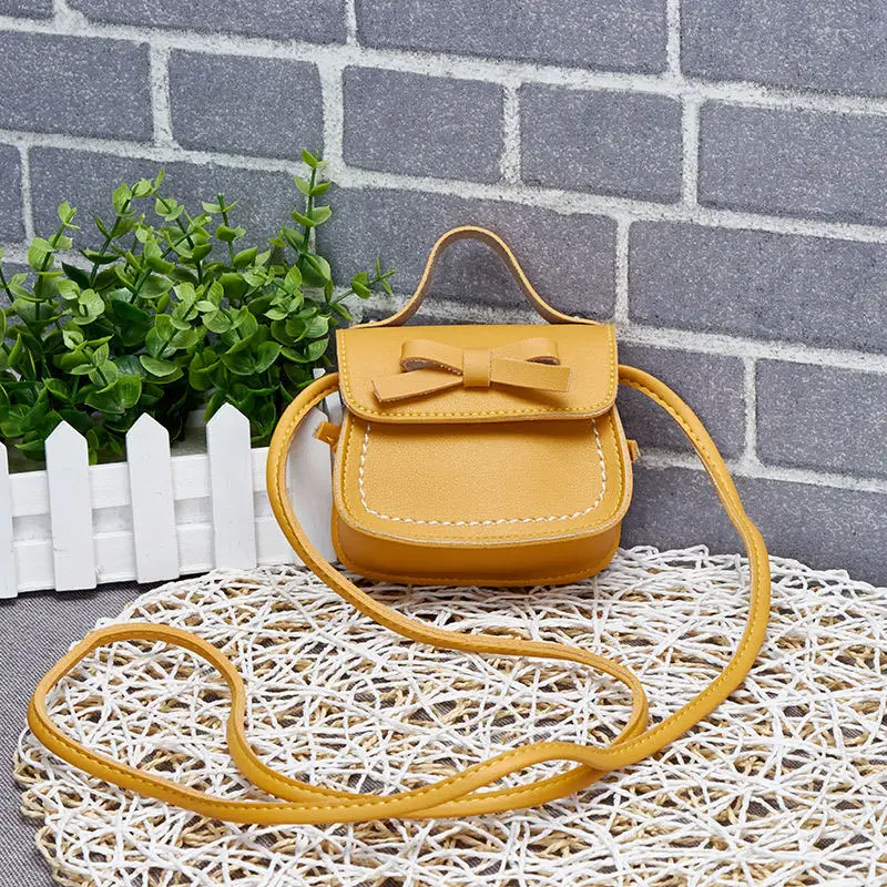 2021 Kinderen Strik Crossbody Tas Trendy Leuke Meisje Mini Portemonnee Mode Pu Lederen Handtassen Voor Kinderen