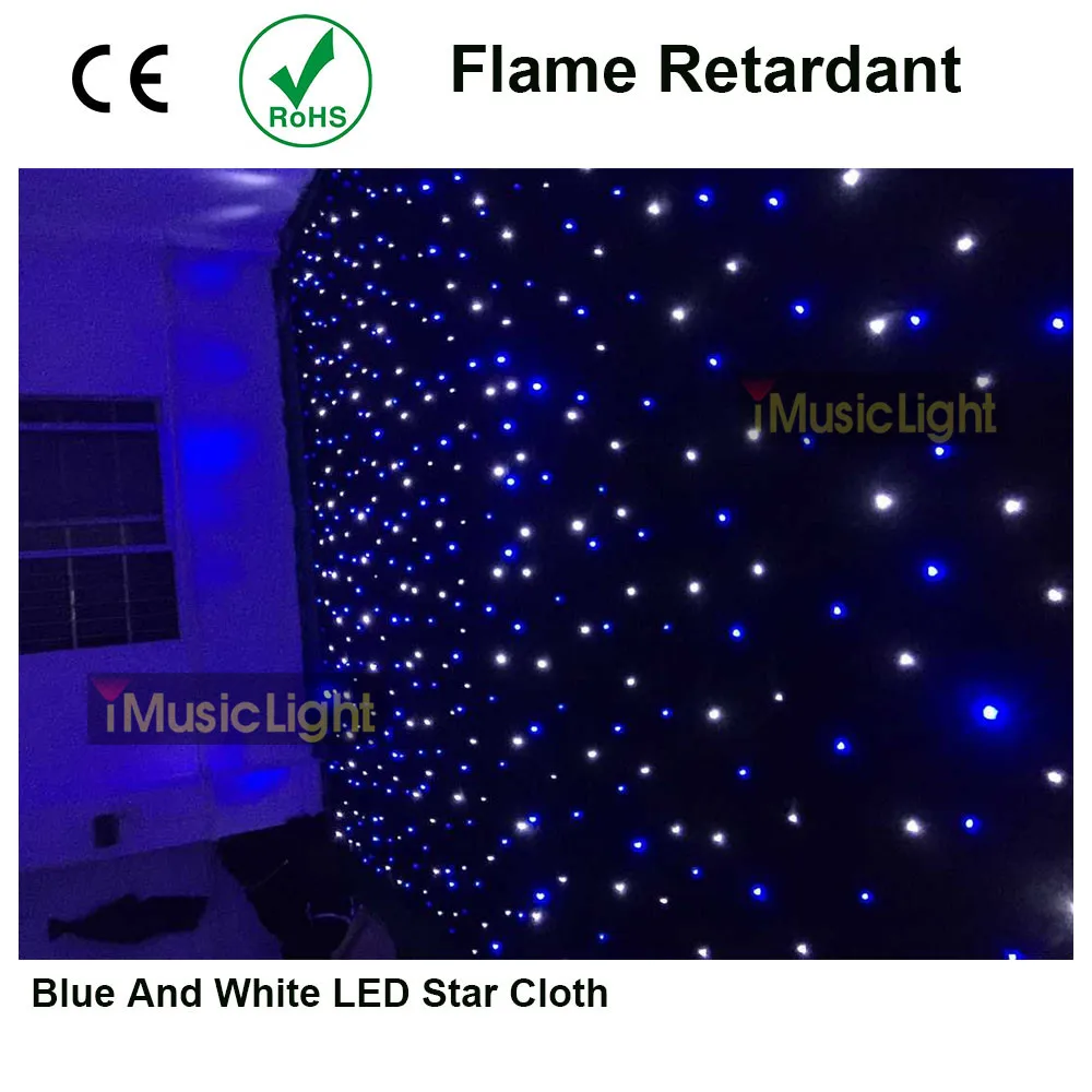 Sfondo Cielo Stellato A LED 3x6m In Velluto - Luci LED Blu/Bianco Con Telecomando E Controllo Vocale Per Feste E Matrimoni - 5