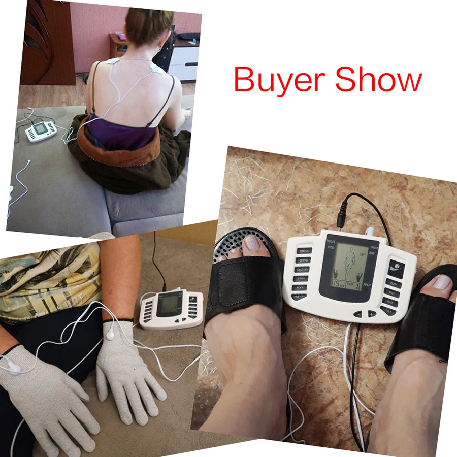 Electric Massage Stimulator Full Body Relax Muscle Therapy Massager Machine Pulse Tens Acupuncture Electrode Back Massageador