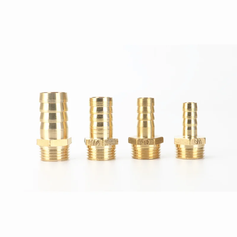 Латунный фитинг для труб, 4 мм, 6 мм, 8 мм, 10 мм, 12 мм, 19 мм, хвостовик шланга 1/8 дюйма, 1/4 дюйма, 1/2 дюйма, 3/8 дюйма, BSP соединитель, медный переходник-...