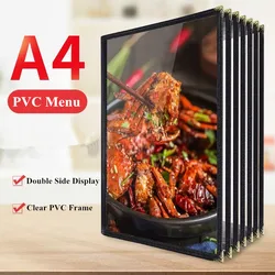 Couvertures de Menu Double Face en PVC, Format A4, Pliable, Convient aux citrouille de 8.5x11 Pouces, pour Restaurant, 73