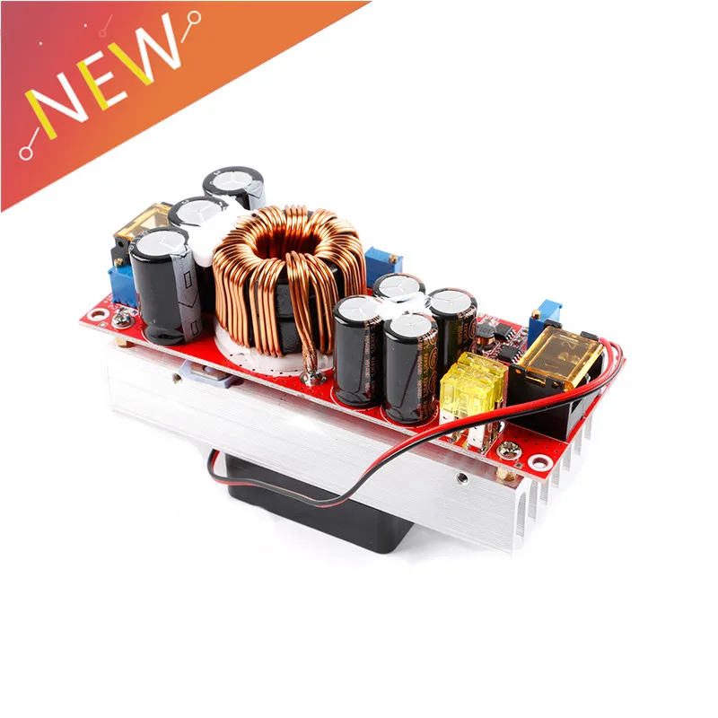 New DC-DC 1500W 30A Voltage Step Up Converter Boost CC CV Power Supply Module Constant Current Module With Fan 10-60V to 12-90V