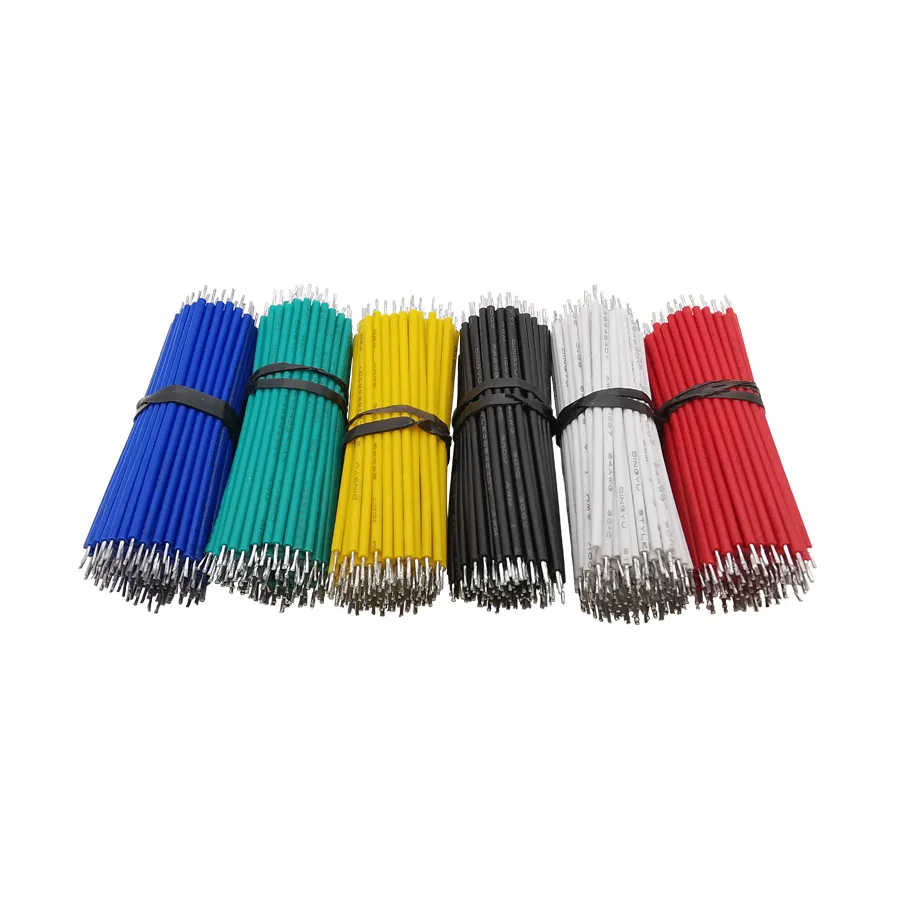 100Pcs Breadboard Jumper Cable 24AWG Tin-Plated 3/4/5/6/8/10cm PCB Electronic Jumper Wire For Arduino 5 Colors