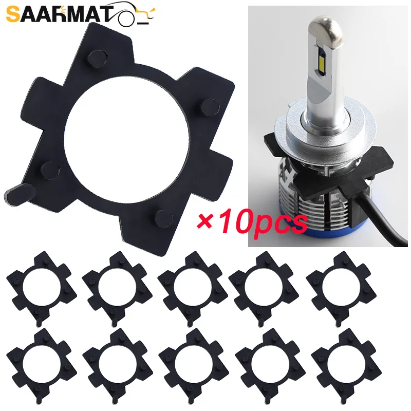 SAARMAT 10Pcs/Lot H7 Led Adapter Adaptador For Mazda CX5 CX7 Mitsubishi Geely Soueast ABS Bulb Socket Base