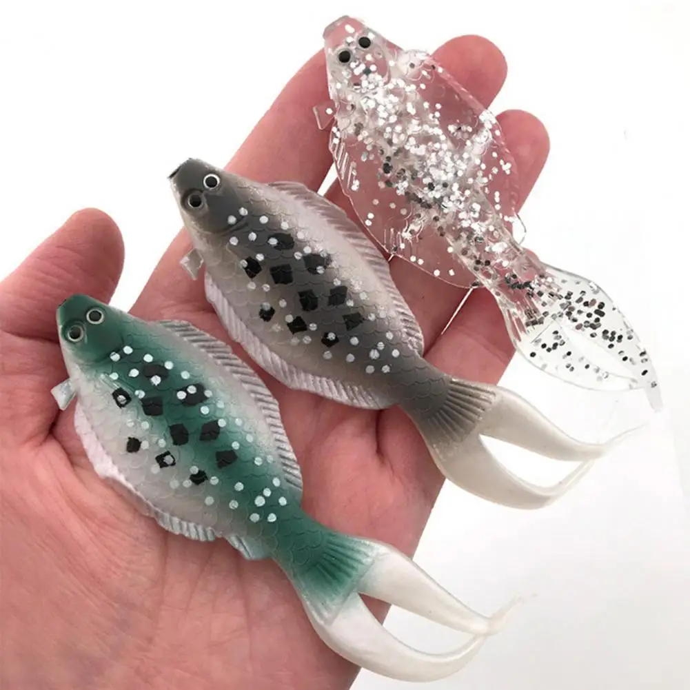 Lure Baits Convenient Crank Bait Mini Colorful  High Quality Soft Fork Tail Flounder Silicone Bait