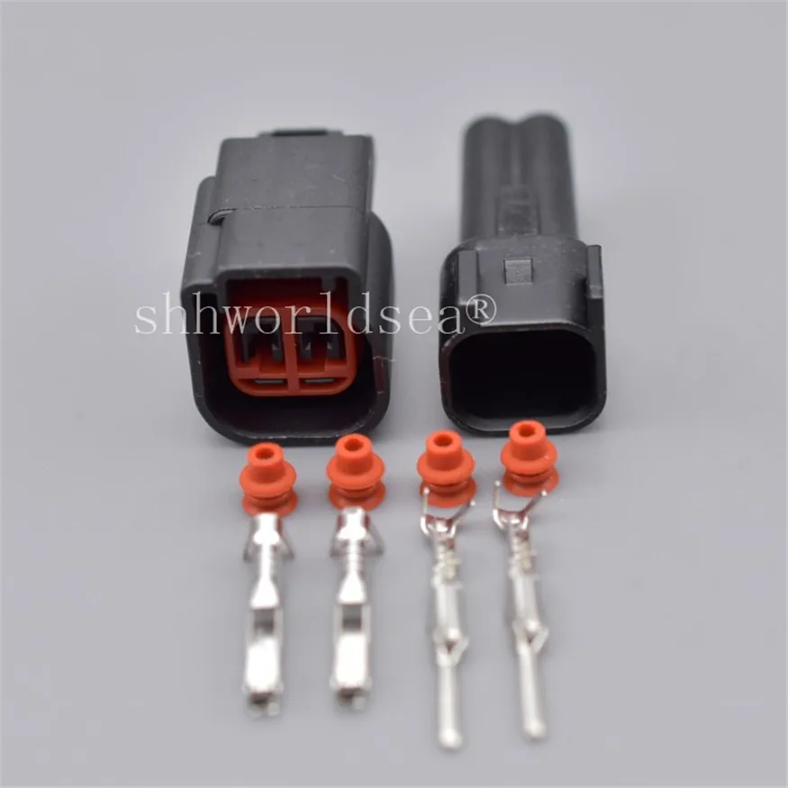 Shhworldsea 2 Pin Way 1.5MM Female Male For EV6 Fuel Injector Electrical Connector Plug DJ7023H-1.5-21 DJ7023H-1.5-11