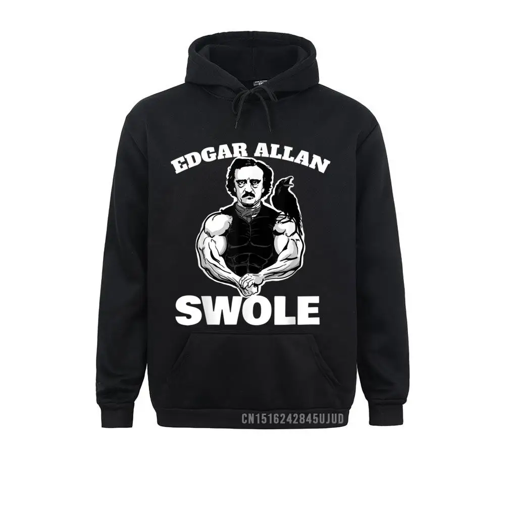 Edgar Allan Swole Funny Edgar Allan Poe Weightlifting Pullover 3D Style Male Sweatshirts Mother Day Hoodies Hip Hop Hoods