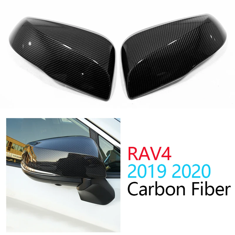 

for Toyota Rav4 2019 2020 Rearview Mirrors Guard Covers Caps Carbon Fiber Side Mirror Covers Trims