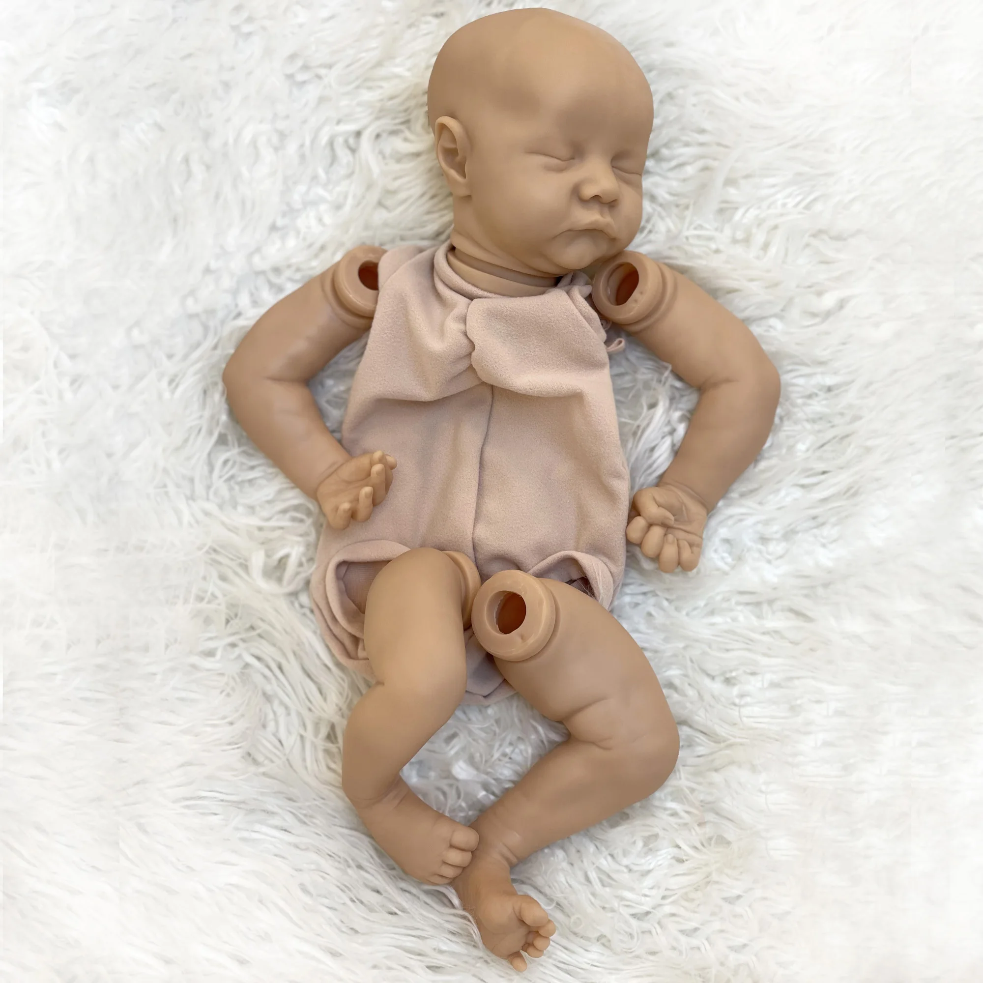 18Inch Reborn Doll Kits Levi Door Bonnie Bruin Met Doek Body Unpainted Onderdelen Diy Blank Accessoires De Boneca Acessórios