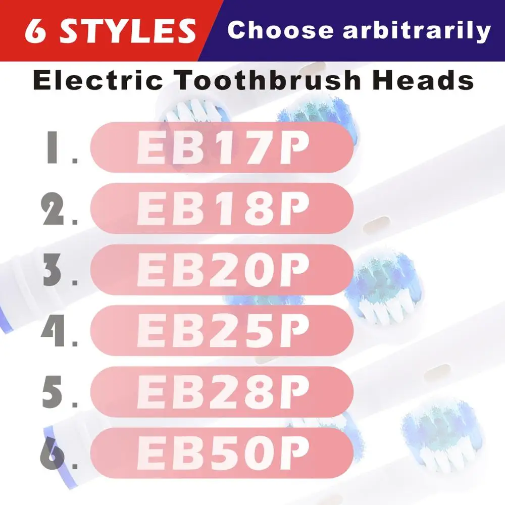 4/7pcs New Style EB17 Replacement Brush Heads/Nozzles For Oral B Electric Toothbrush Advance Power/Pro Health/3D Excel Precision