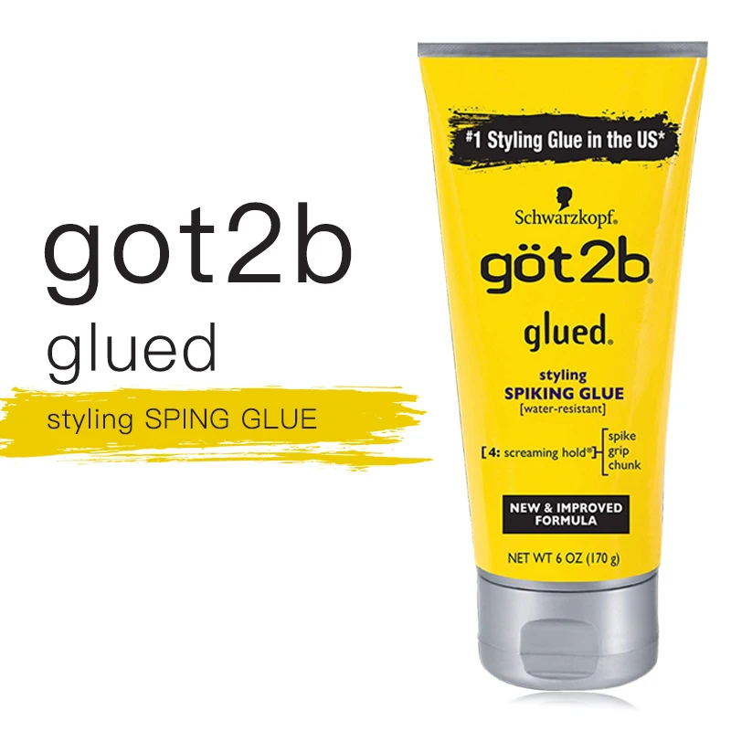 Got2B Glued Styling Spiking Hair Gel 6oz tubes Strong Hold Glue for hair Wigs