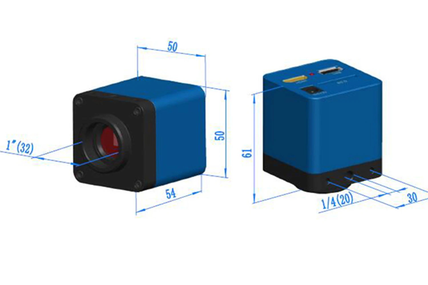 Cámara microscópica Compatible con HDMI con Sensor CMOS Aptina XCAM0720PHC