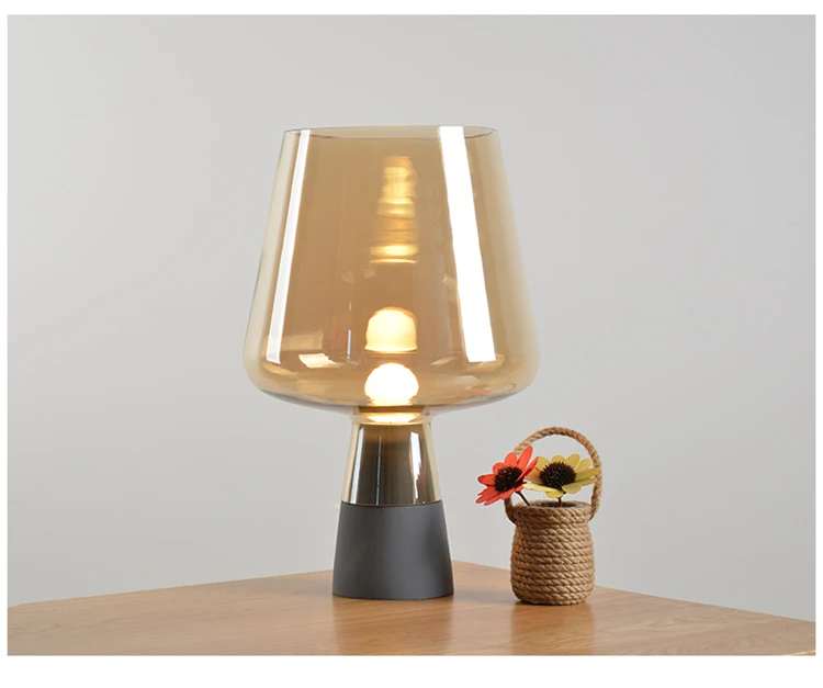 

Настольный светильник из скандинавского стекла, бетонный настольный светильник, креативные металлические настольные лампы, бесплатная доставка, лампы E27, светильники