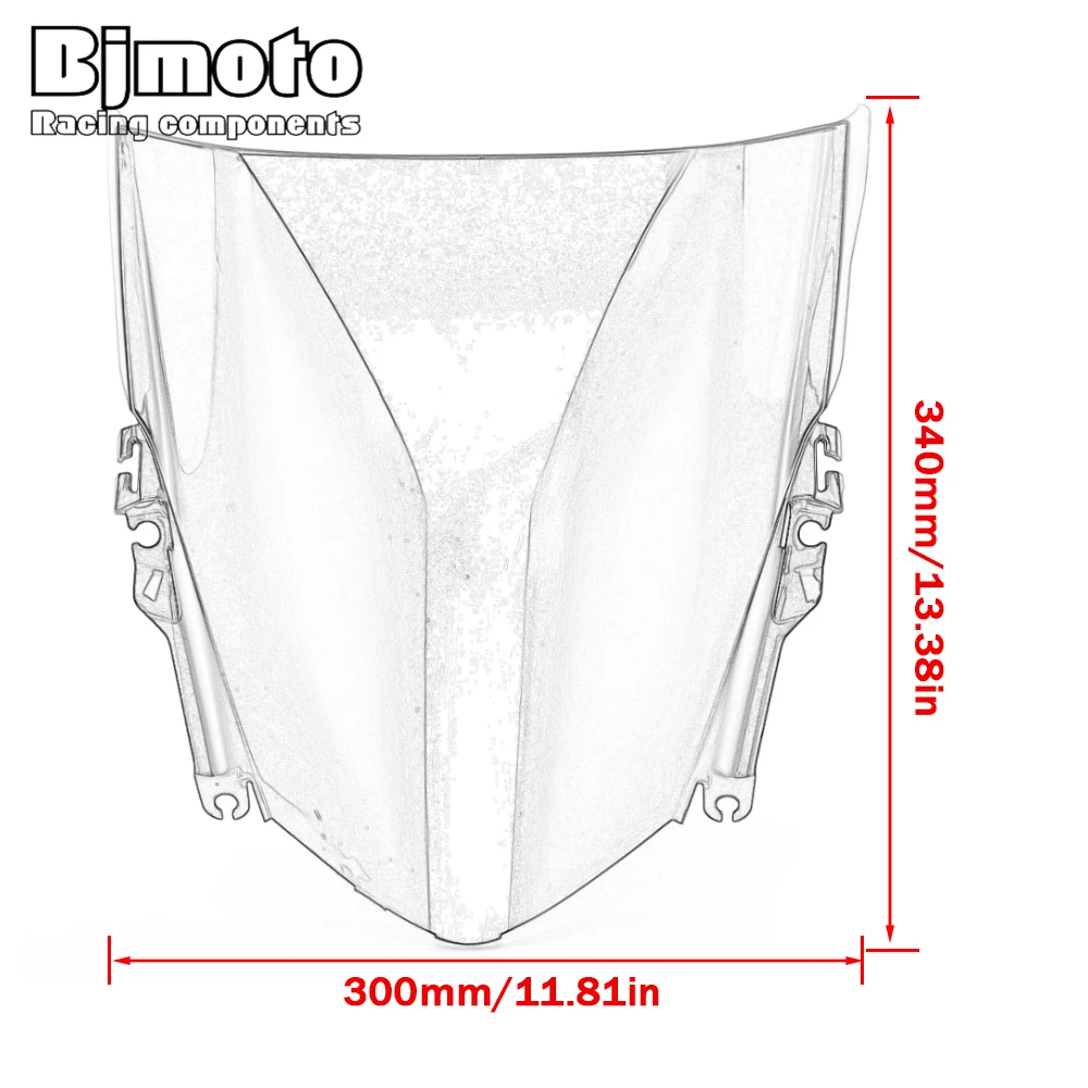 ABS Plastic Big Windshield Windscreen For Honda CBR500R CBR 500R CBR500 500 R 2013 2014 2015 Street Pit Bike Windshield