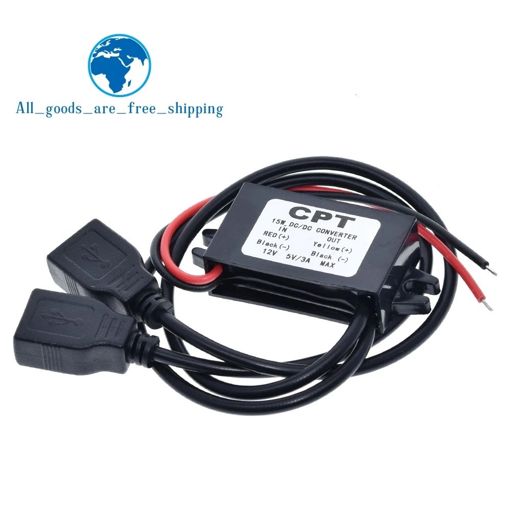 TZT Micro-USB 12V auf 5V 3A 15W DC-DC Auto-Stromwandlermodul, Step-Down-Leistungsausgangsadapter, geringe Wärmeentwicklung, automatischer Schutz – Detail 1